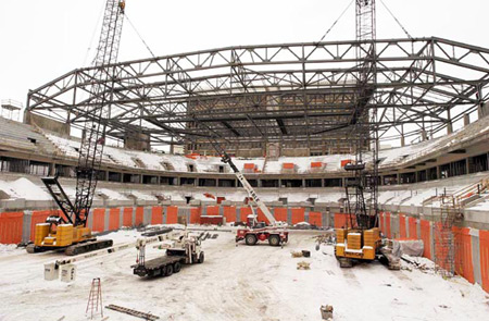 Canada Life Centre arena under construction